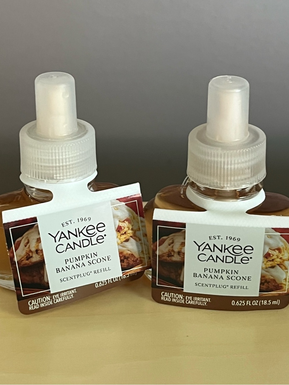 Two New Yankee Candle Pumpkin Banana Scone Plug In Scented Refills